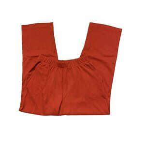 Lands' End Sport Knit Straight Leg Pant size XSmall orange